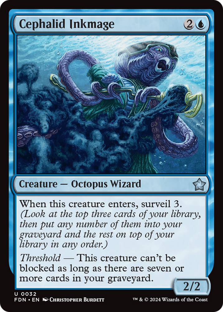 Cephalid Inkmage Magic: The Gathering trading card