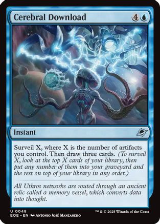 Cerebral Download Magic: The Gathering trading card