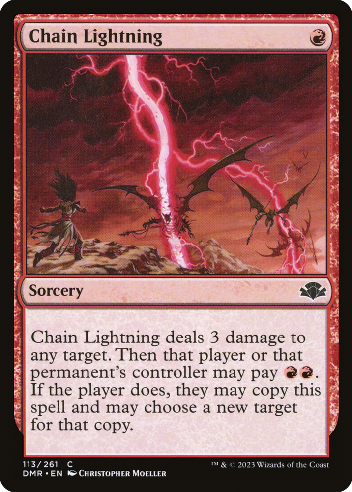 Chain Lightning Magic: The Gathering trading card