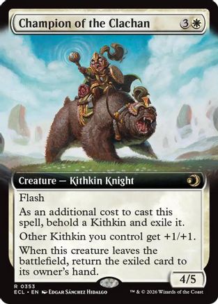 Champion of the Clachan Extended Art Magic: The Gathering trading card