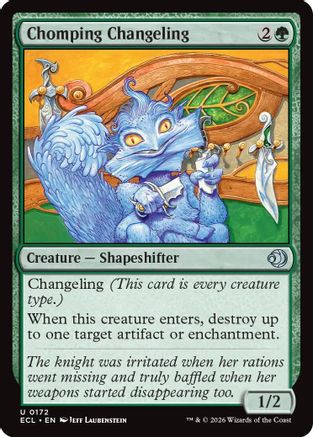 Chomping Changeling Magic: The Gathering trading card