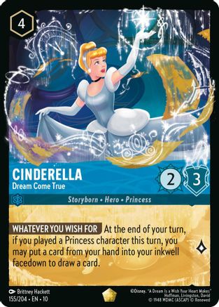 Cinderella Dream Come True Disney Lorcana trading card