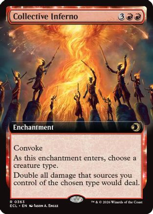 Collective Inferno Extended Art Magic: The Gathering trading card