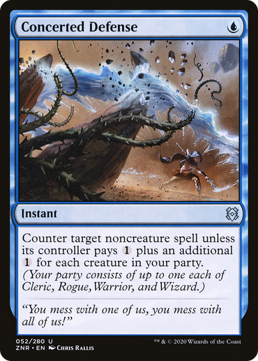 Concerted Defense Magic: The Gathering trading card