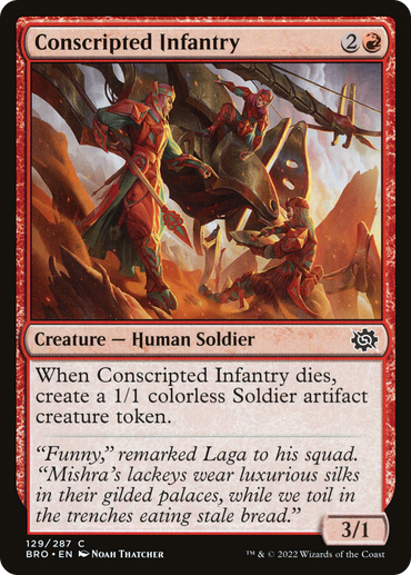 Conscripted Infantry Magic: The Gathering trading card