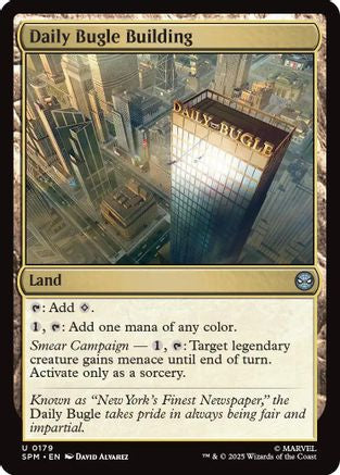 Daily Bugle Building Magic: The Gathering trading card