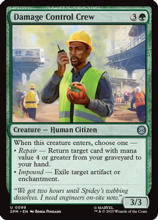 Damage Control Crew Magic: The Gathering trading card
