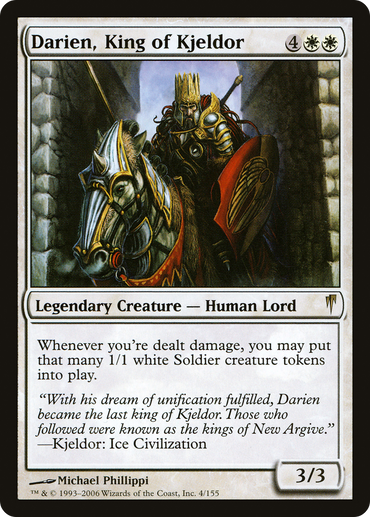 Darien, King of Kjeldor Magic: The Gathering trading card