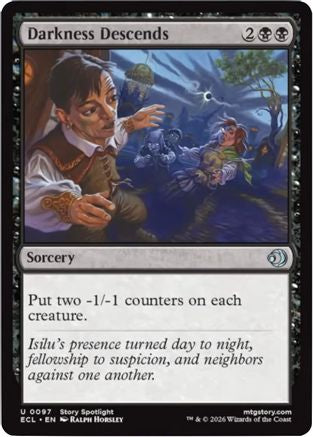 Darkness Descends Magic: The Gathering trading card