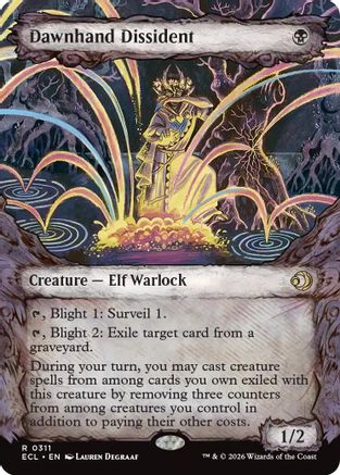 Dawnhand Dissident Showcase Magic: The Gathering trading card