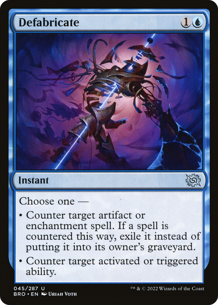 Defabricate Magic: The Gathering trading card