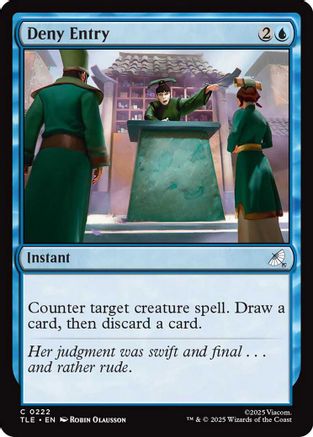 Deny Entry Magic: The Gathering trading card