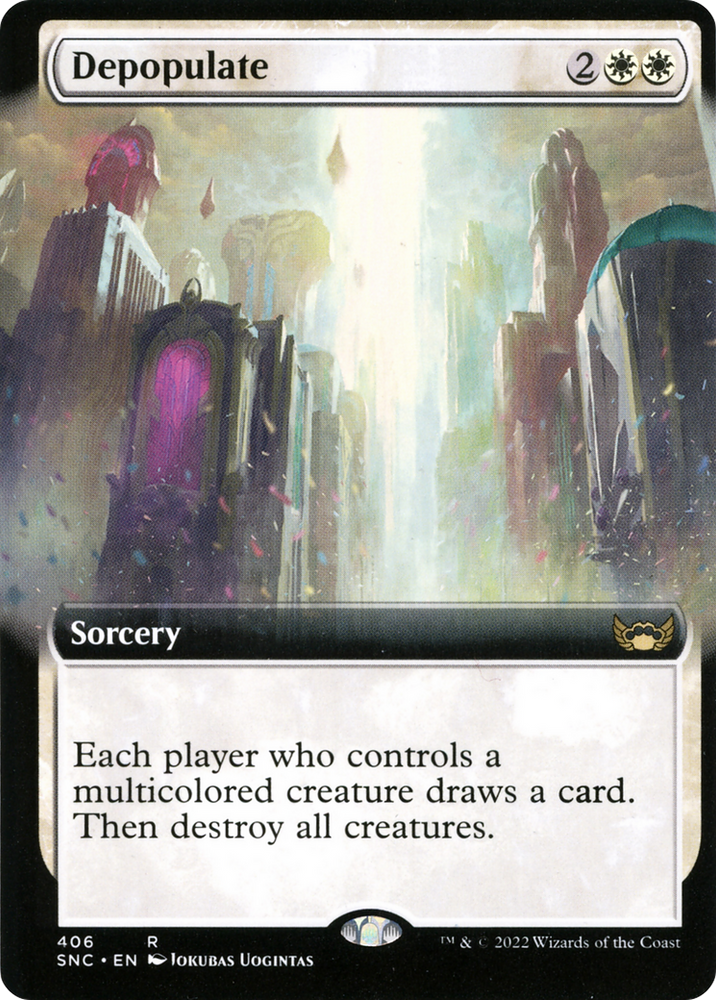 Depopulate Extended Art Magic: The Gathering trading card