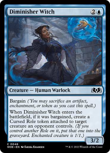 Diminisher Witch Magic: The Gathering trading card