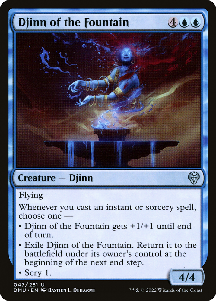 Djinn of the Fountain Magic: The Gathering trading card