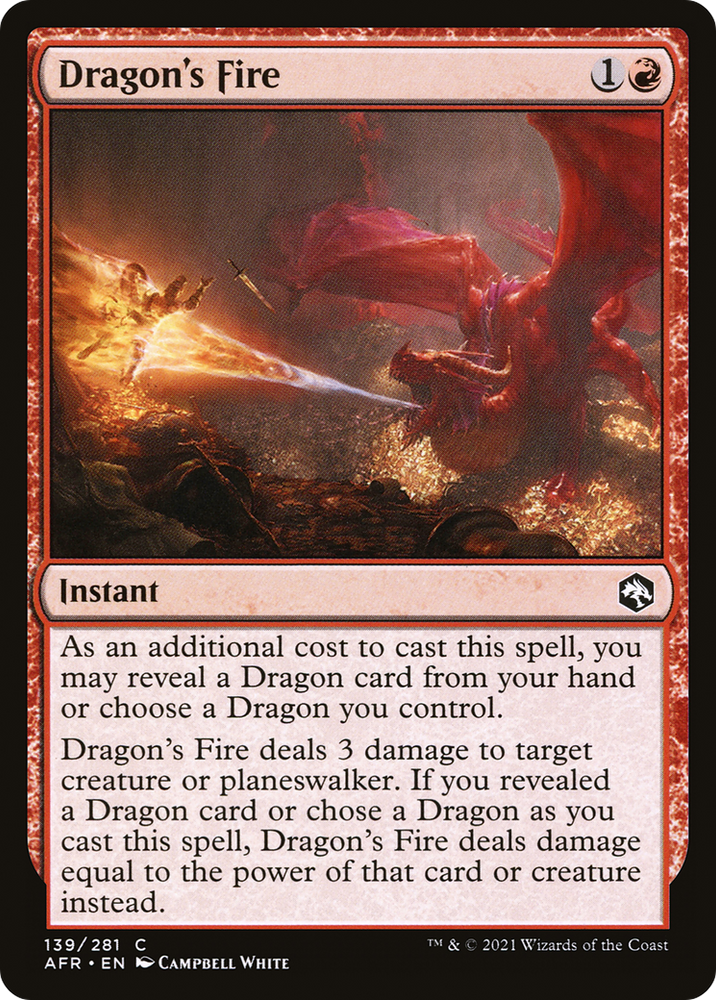 Dragon's Fire Magic: The Gathering trading card