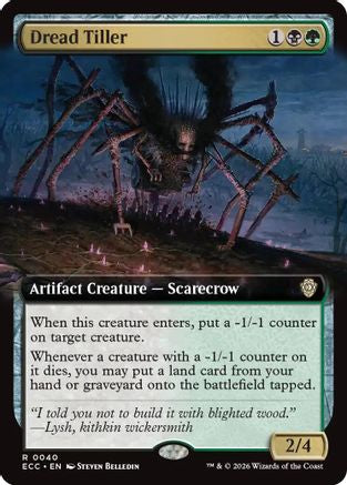 Dread Tiller Extended Art Magic: The Gathering trading card