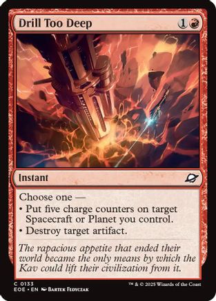 Drill Too Deep Magic: The Gathering trading card