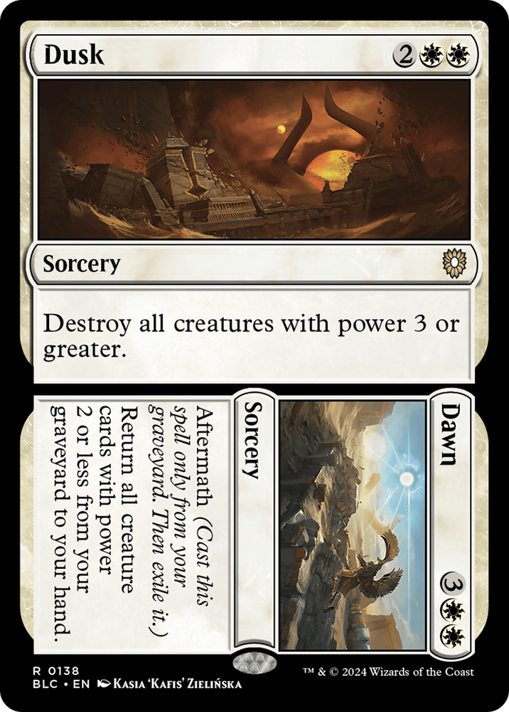Dusk/Dawn Magic: The Gathering trading card