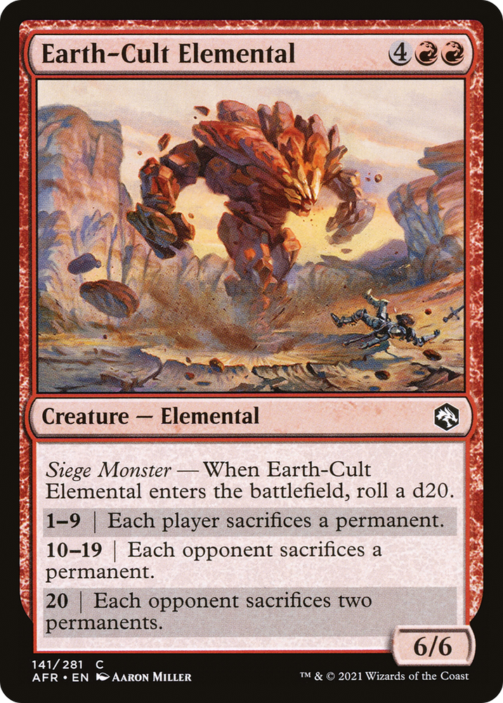 Earth-Cult Elemental Magic: The Gathering trading card