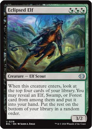 Eclipsed Elf Magic: The Gathering trading card