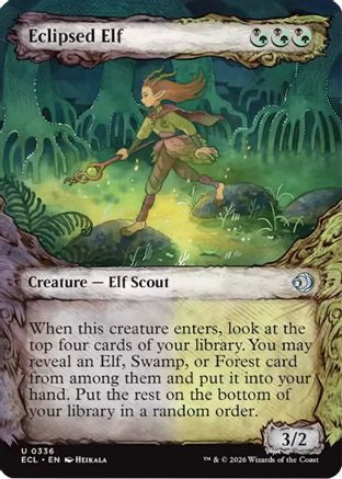 Eclipsed Elf Showcase Magic: The Gathering trading card