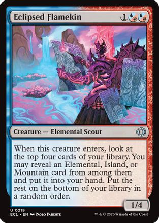 Eclipsed Flamekin Magic: The Gathering trading card