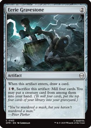 Eerie Gravestone Magic: The Gathering trading card