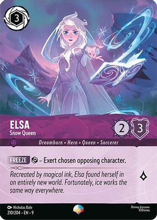 Elsa Snow Queen Disney Lorcana trading card
