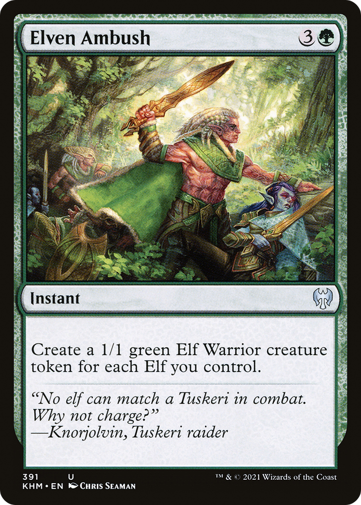 Elven Ambush Magic: The Gathering trading card