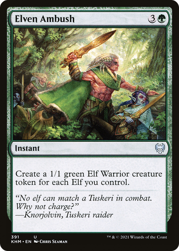 Elven Ambush Magic: The Gathering trading card
