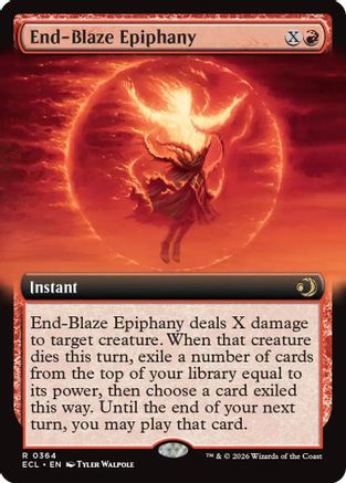 End-Blaze Epiphany Extended Art Magic: The Gathering trading card