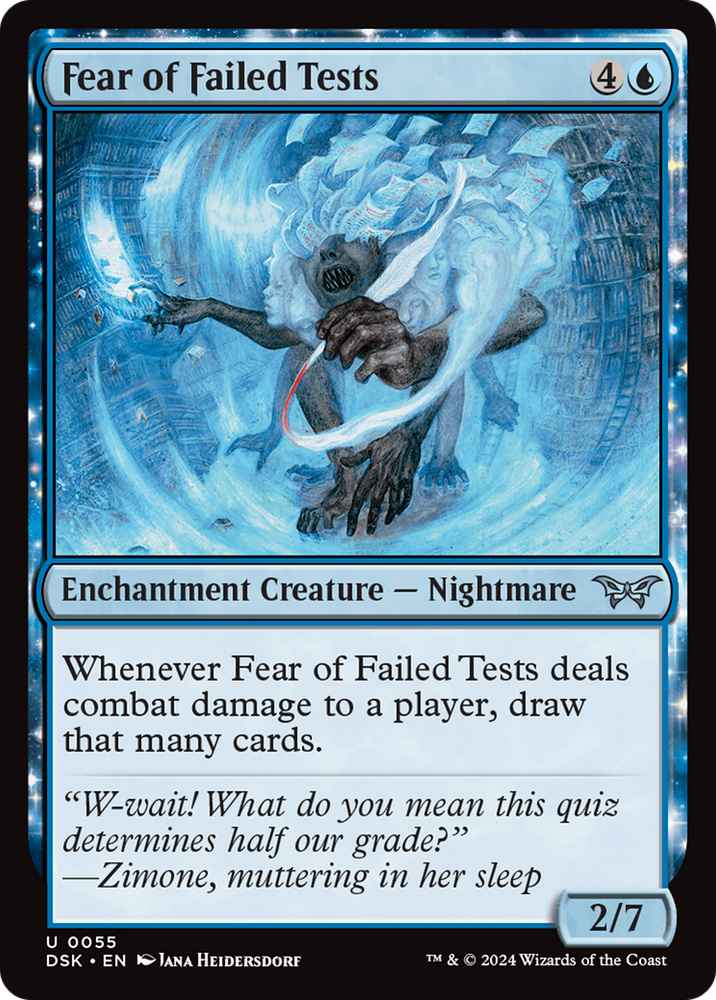 Fear of Failed Tests Magic: The Gathering trading card