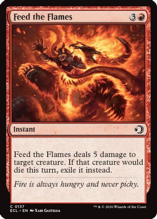 Feed the Flames Magic: The Gathering trading card