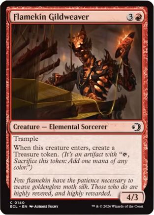 Flamekin Gildweaver Magic: The Gathering trading card