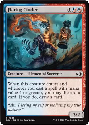 Flaring Cinder Magic: The Gathering trading card