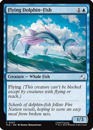 Flying Dolphin-Fish Magic: The Gathering trading card
