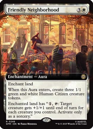 Friendly Neighborhood Extended Art Magic: The Gathering trading card
