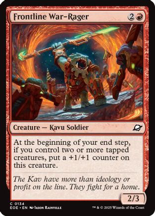 Frontline War-Rager Magic: The Gathering trading card