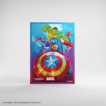 Magic: The Gathering - Gamegenic Marvel Super Heroes: Premium Art Sleeves: Cap America (105ct) (Copy)