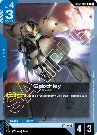 Gabthley Gundam trading card