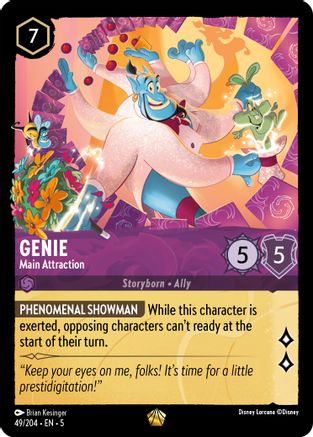 Genie Main Attraction Disney Lorcana trading card