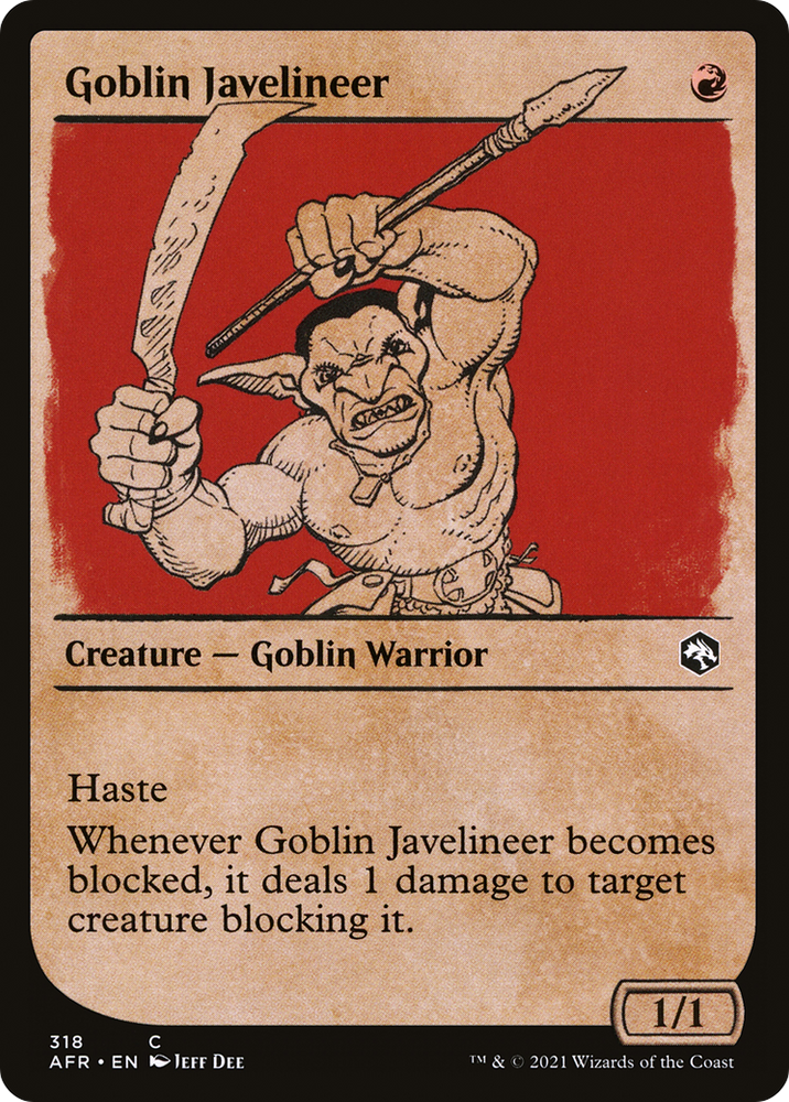 Goblin Javelineer Showcase Magic: The Gathering trading card