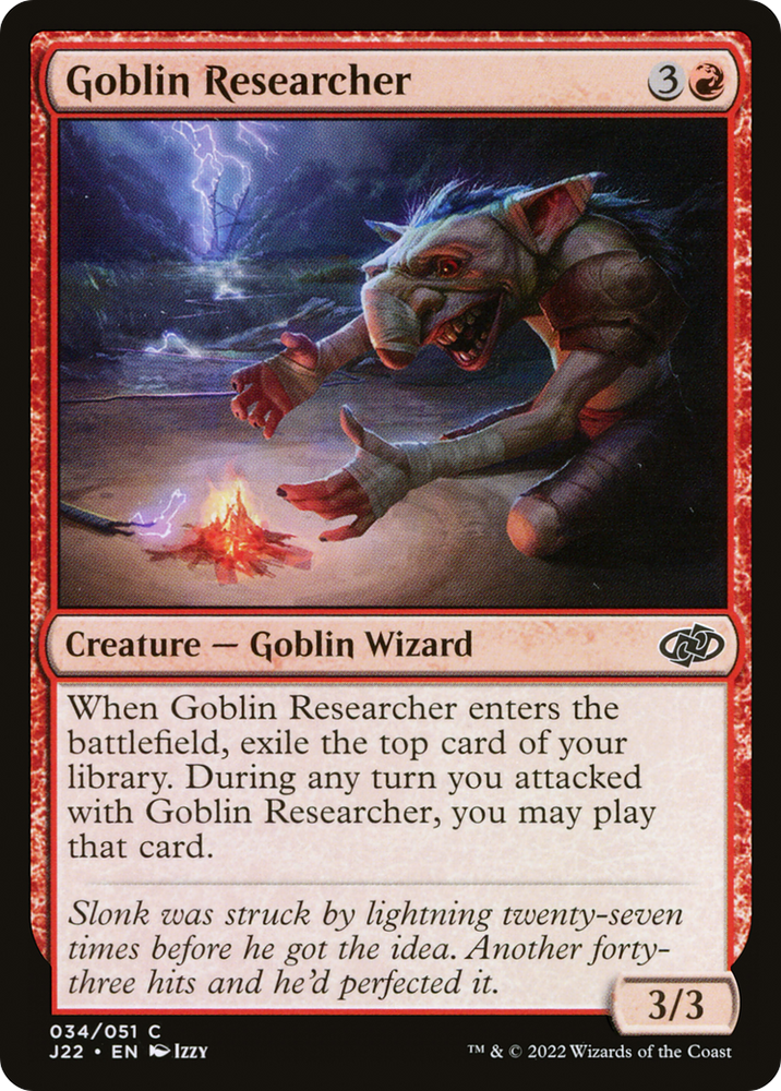 Goblin Researcher Magic: The Gathering trading card