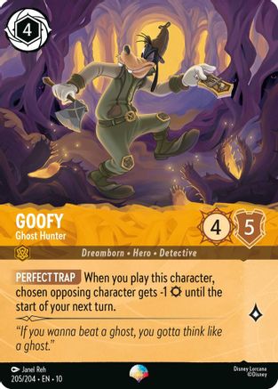 Goofy Ghost Hunter Disney Lorcana trading card