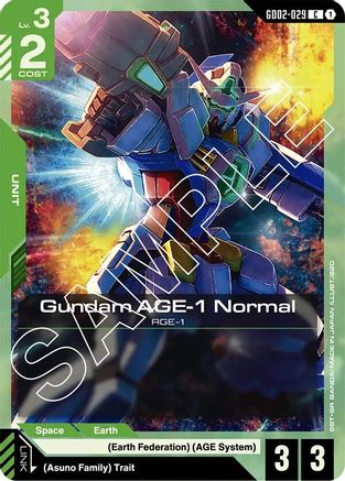 Gundam Age-1 Normal Gundam trading card
