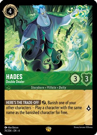 Hades Double Dealer Disney Lorcana trading card