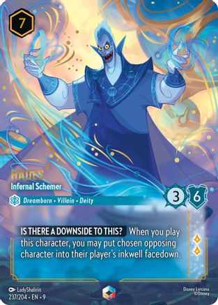 Hades Infernal Schemer Enchanted Disney Lorcana trading card