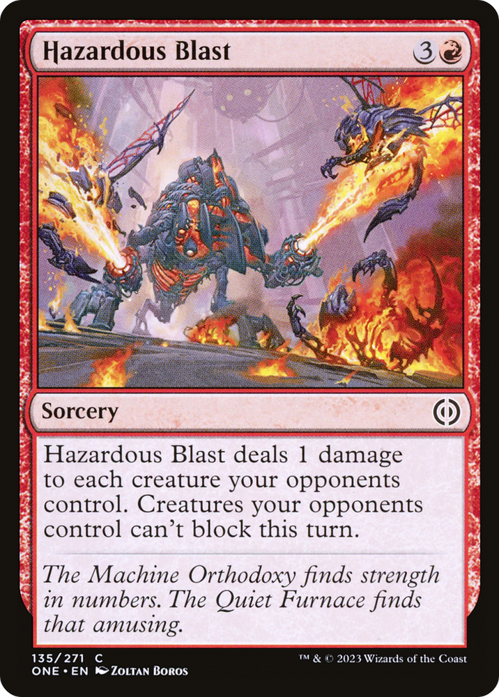 Hazardous Blast Magic: The Gathering trading card
