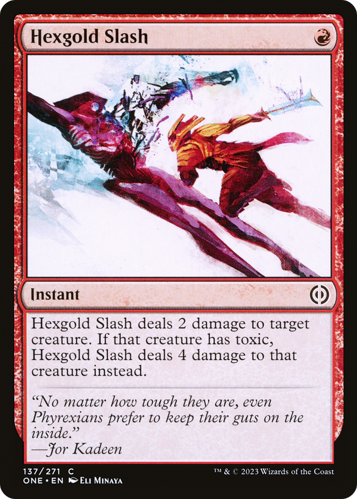 Hexgold Slash Magic: The Gathering trading card